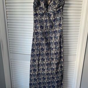 Mossimo Supply Co. Navy and Cream Maxi Dress